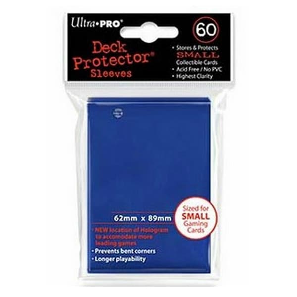 Bustine Protettive (60 Carte) Deck Protector Sleeves - Small 62x89 mm - Blue Blu