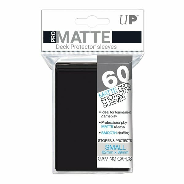 Bustine Protettive (60 Carte) Deck Protector Sleeves - Pro MATTE Small 62x89 mm - Black Nero
