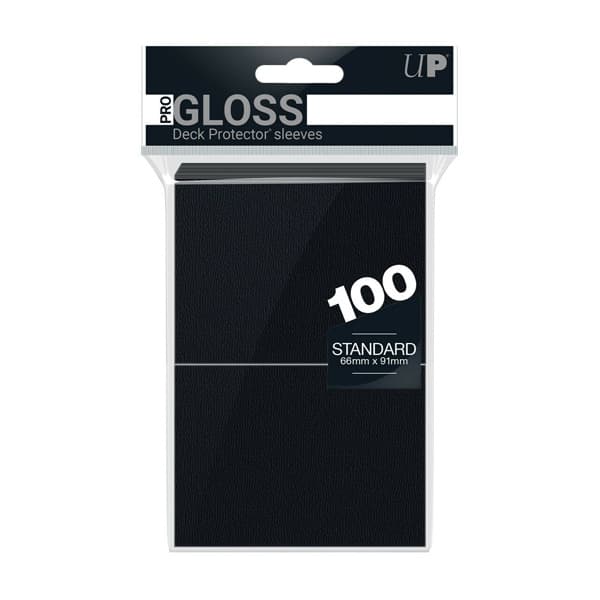 Bustine Protettive 100 Deck Protector Sleeves - Standard 66x91 mm - Black Nero