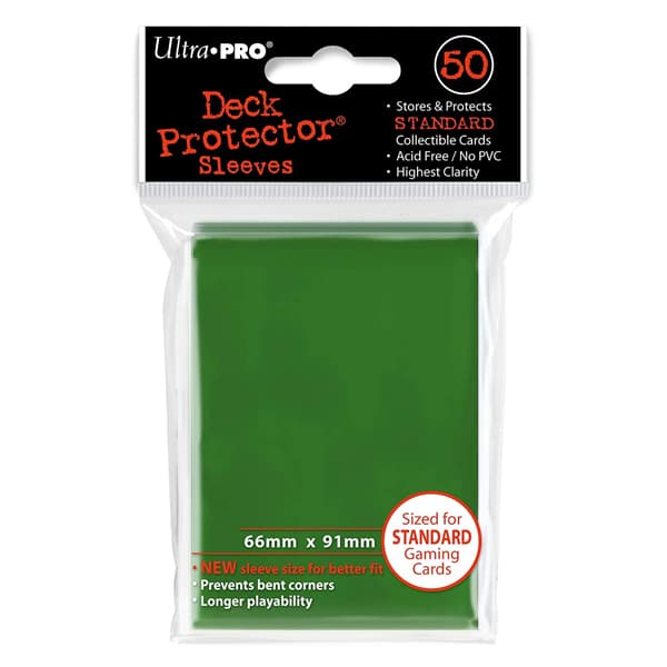 Bustine Protettive 50 Deck Protector Sleeves - Standard 66x91 mm - Green Verde Gloss
