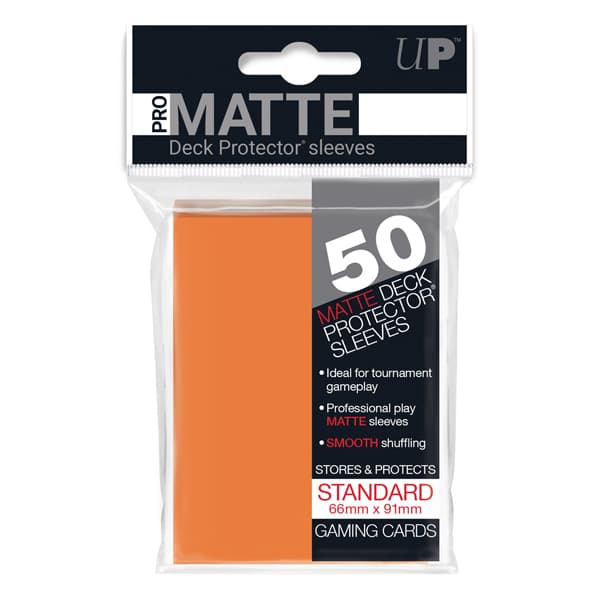 Bustine Protettive 50 Deck Protector Sleeves - Standard 66x91 mm - Orange Arancione Matte