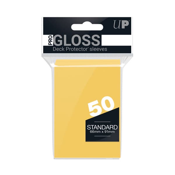 Bustine Protettive 50 Deck Protector Sleeves - Standard 66x91 mm - Yellow Giallo Gloss