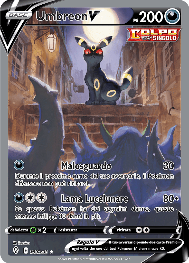 Umbreon V - Evoluzioni Eteree 189/203 - Italiano - HOLO - Near Mint