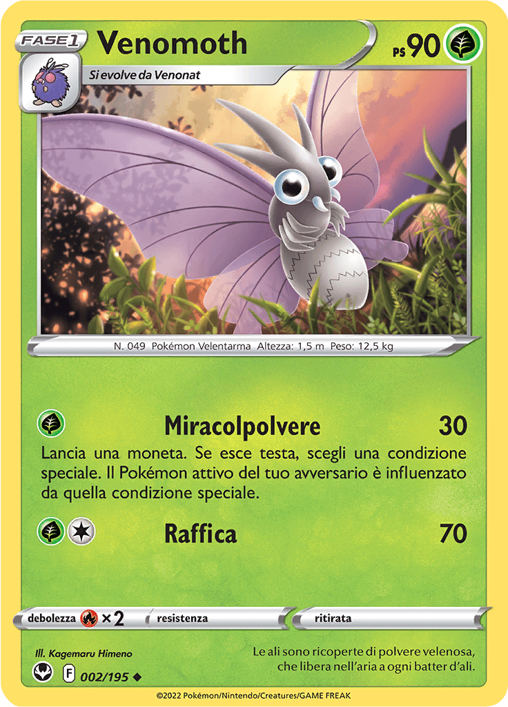 Venomoth - Tempesta Argentata 2/195 - Italiano - Near Mint