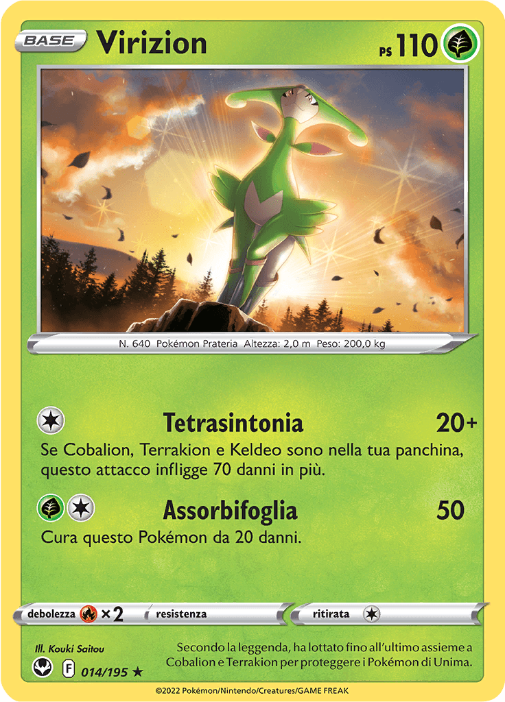 Virizion - Tempesta Argentata 14/195 - Italiano - Near Mint