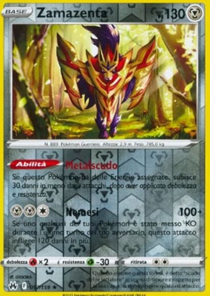 Zamazenta - Reverse - Zenit Regale 97/159 - Italiano - HOLO - Near Mint