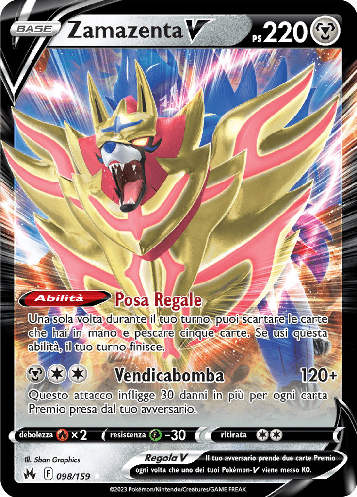 Zamazenta V - Zenit Regale 98/159 - Italiano - HOLO - Near Mint