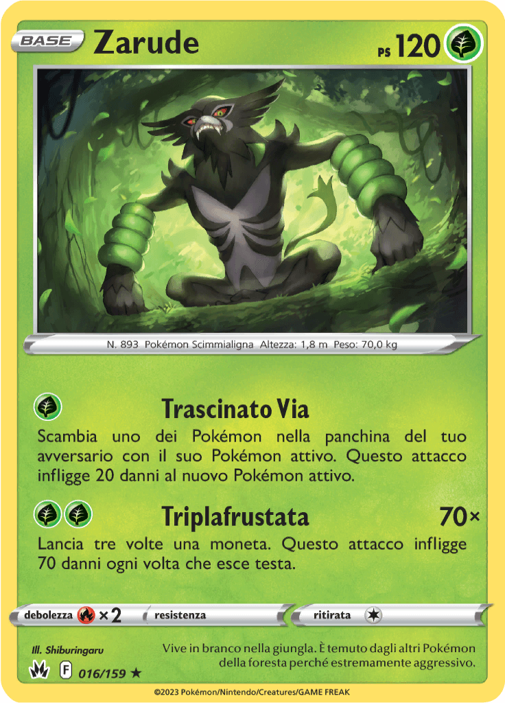 Zarude - Zenit Regale 16/159 - Italiano - HOLO - Near Mint