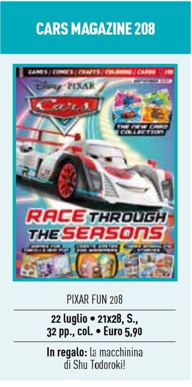 Cars Magazine 208 - Pixar Fun 208 - Panini Comics - Italiano