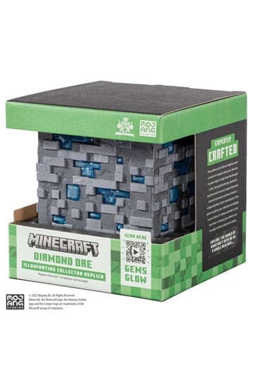 Minecraft Replica Illuminating Diamond Ore Cube 10 cm
