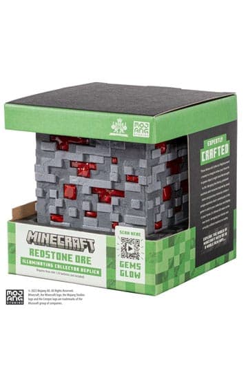 Minecraft Replica Illuminating Redstone Ore Cube 10 cm