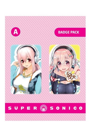 Super Sonico Pin Badges 2-Pack Set A