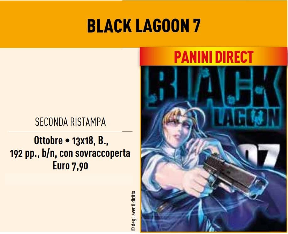 Black Lagoon 7 - Seconda Ristampa - Panini Comics - Italiano
