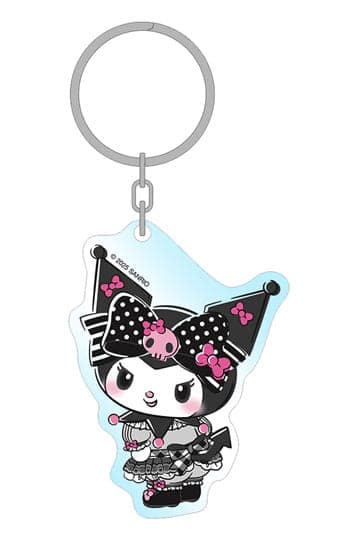 Sanrio Pink Black Party Series Acrylic Keychain Kuromi 7 cm