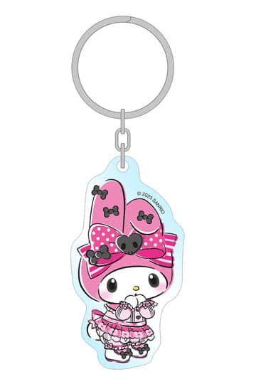 Sanrio Pink Black Party Series Acrylic Keychain My Melody 7 cm