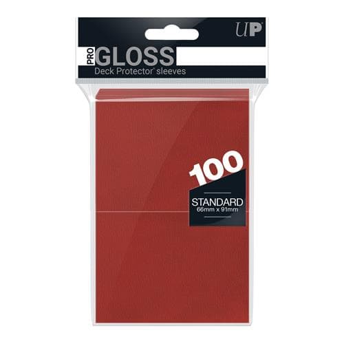Ultra PRO - 100 Bustine Standard - Pro Gloss Red - Protective Card Sleeves