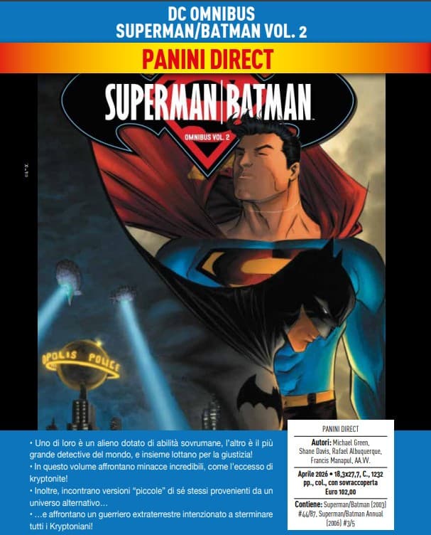 Superman / Batman Vol. 2 - DC Omnibus - Panini Comics - Italiano