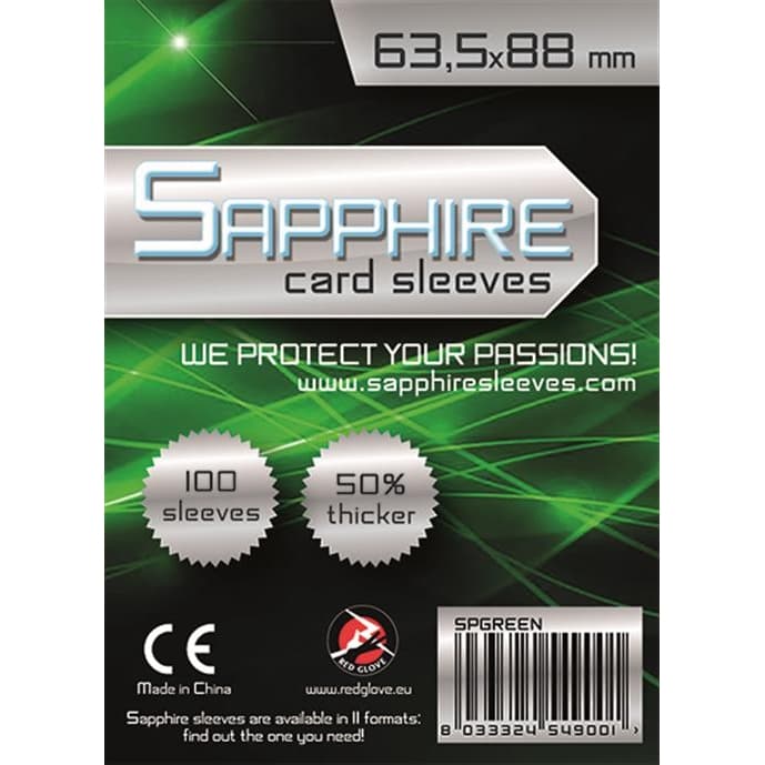 Bustine Protettive - 63,5×88 mm - “Sapphire Green” - Confezione da 100