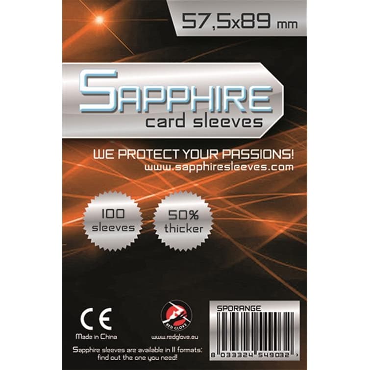 Bustine Protettive - 57,5×89 mm - “Sapphire Orange” - Confezione da 100