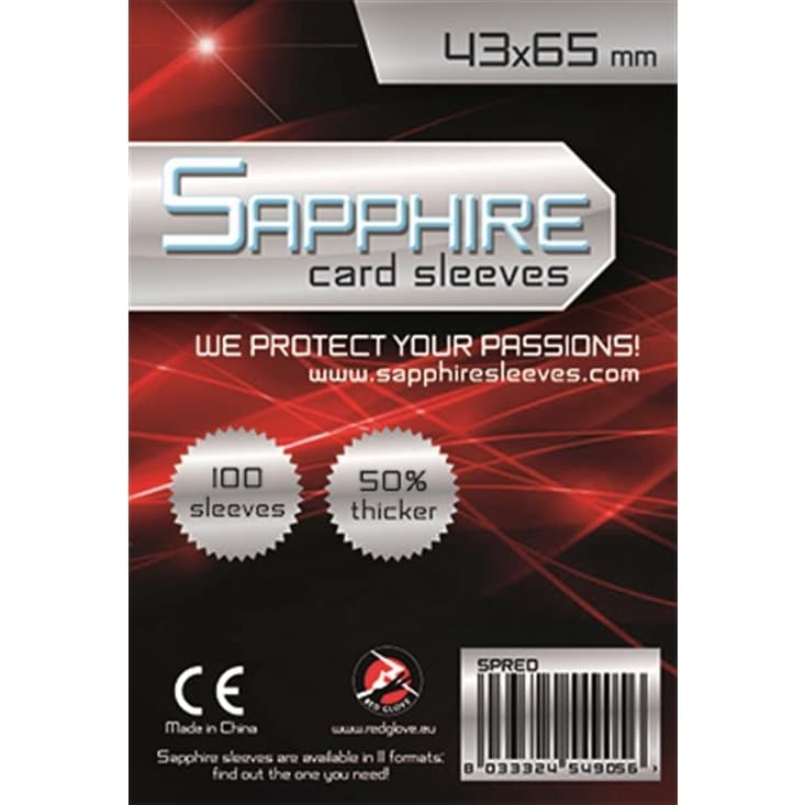Bustine Protettive - 43×65 mm - “Sapphire Red” - Confezione da 100