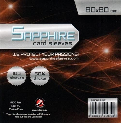 Bustine Protettive - 80×80 mm - “Sapphire Caramel” - Confezione da 100