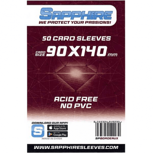 Bustine Protettive - 90×140 mm - “Sapphire Bordeaux” - Confezione da 50