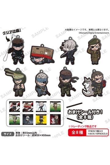 Metal Gear Solid Rubber Strap Vol. 1 Box Ver. 5 cm Blind Box Assortment 10 Pz