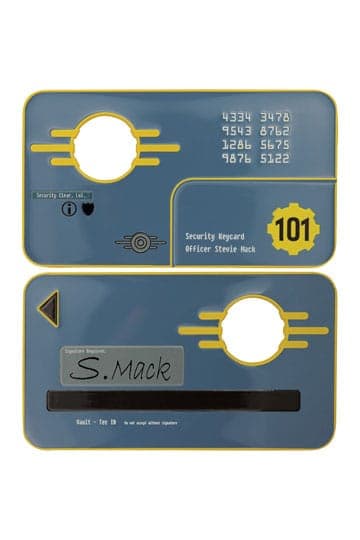 Fallout 3 Replica Vault 101 Security Keycard Limited Edition