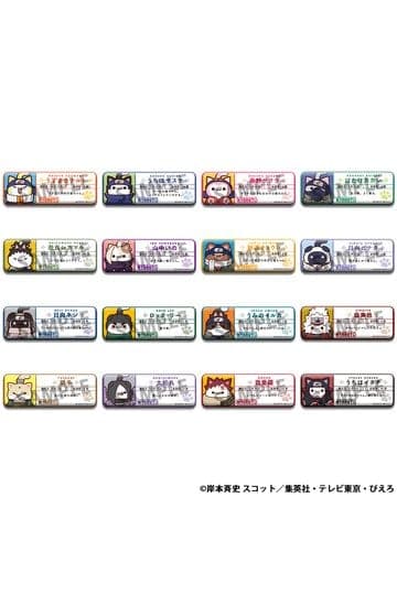 Naruto Mega Cat Project Nyaruto! Enamel Pins Name 5 cm Assortment 16 Pz