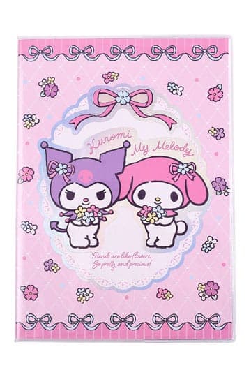 Sanrio Notebook Kuromi & My Melody Pastel Flower Holographic Checkered