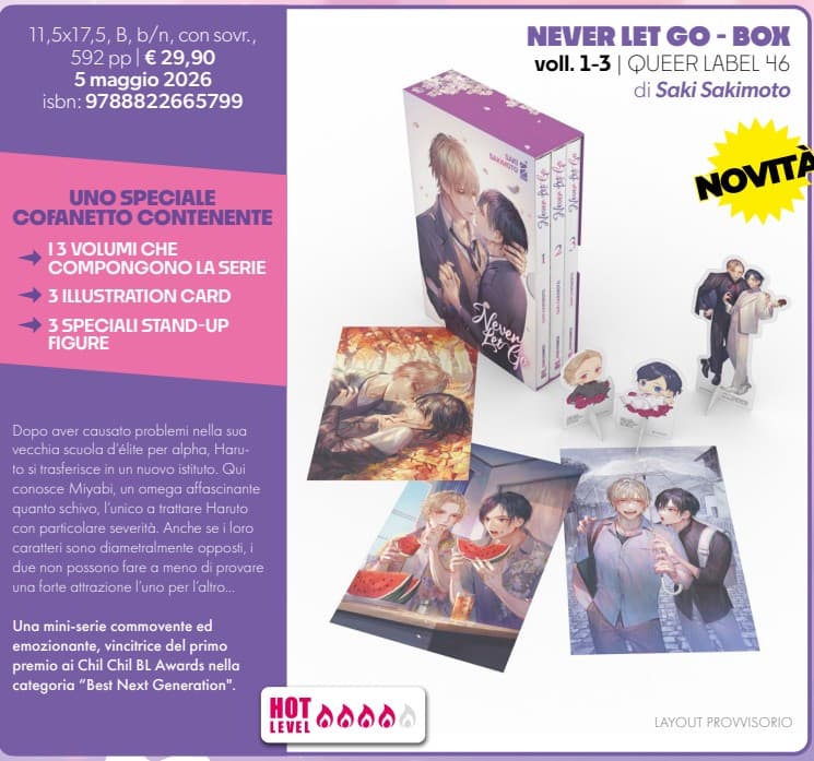 Never Let Go Cofanetto Box (Vol. 1-3) - Queer Label 46 - Edizioni Star Comics - Italiano