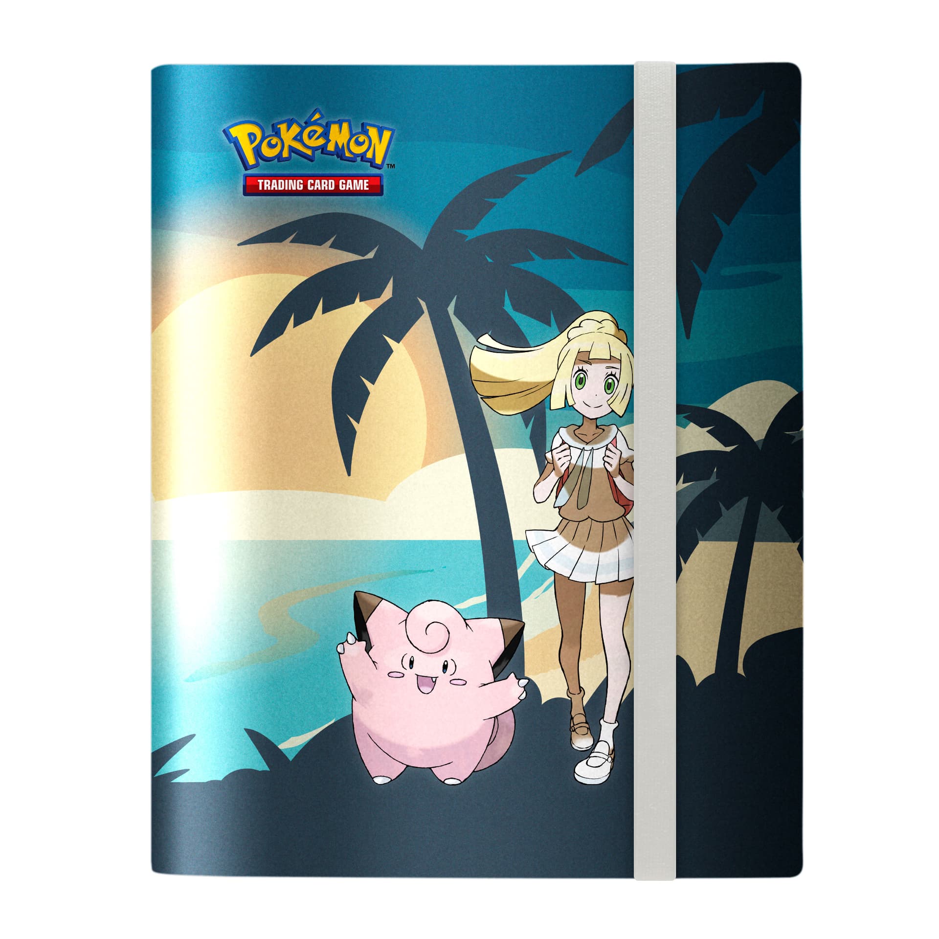 Album Porta Carte 9 Tasche - PRO-Binder Portfolio - Pokémon - Lillie and Clefairy - Ultra PRO - Versione Premium con Chiusura Elastico