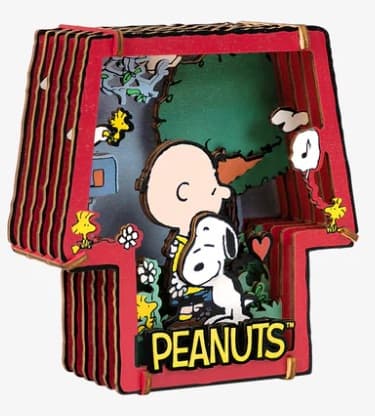 Snoopy - Wooden Theater - Healing Hug - Wooden Scene