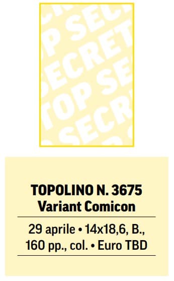 Topolino 3675 - Variant Comicon 2026 - Panini Comics - Italiano
