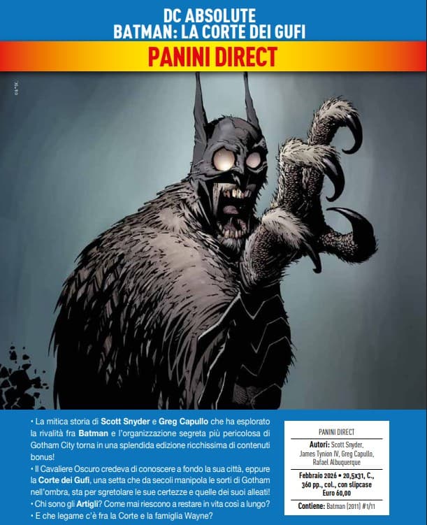 Batman - La Corte dei Gufi - DC Absolute - Panini Comics - Italiano