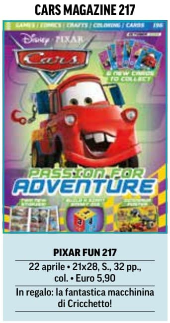 Cars Magazine 217 - Pixar Fun 217 - Panini Comics - Italiano