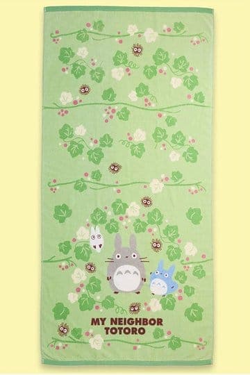 My Neighbor Totoro Towel Totoro Green Leaf 70 x 140 cm
