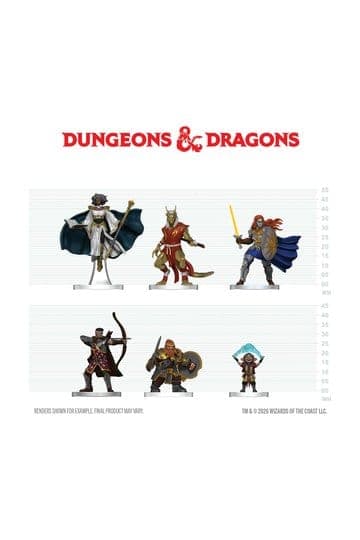 D&D Icons of the Realms Mini Figures Player's Handbook - Swords & Staves Starter Set 20 cm