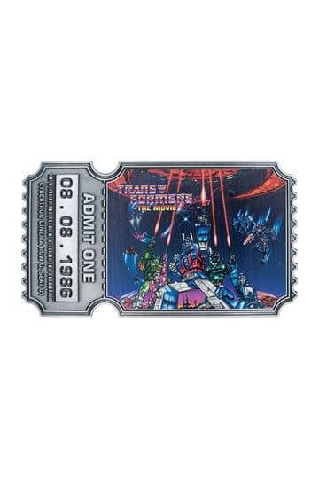 Transformers Replica The Movie 40th Anniversary Movie Ticket Limited Edition 9 x 16 cm