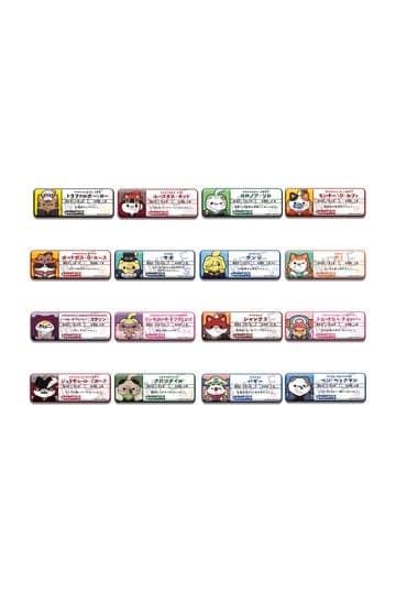 One Piece Mega Cat Project Metal Badges NyanPieceNyan! Name Collection 8 cm Blind Box Display (16) (Repeat)