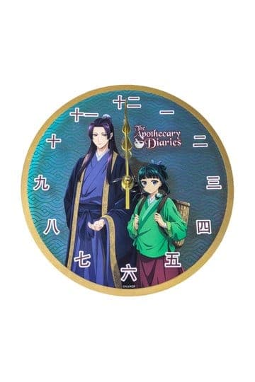 The Apothecary Diaries Acrylic Wall Clock Maomao & Jinshi Holographic 24 x 24 cm