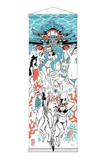 Okami 20th Anniversary Reprint Art Project Tapestry Summer 74 x 28 x 2 cm