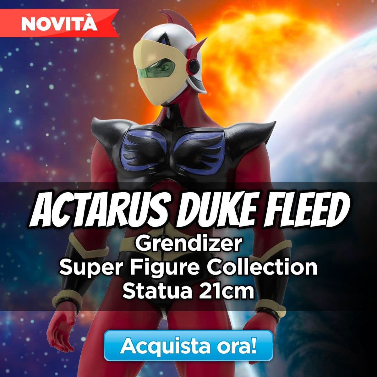 Acquista Actarus Duke Fleed Super Figure Statua 21cm