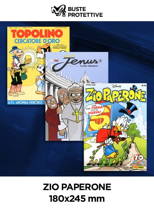 Zio Paperone - 180x245 - Buste Protettive Fumetti - Confezione da 100 - WR Buste