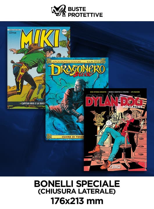Bonelli Speciale (Chiusura laterale) - 176x213 - Buste Protettive Fumetti - Confezione da 100 - WR Buste