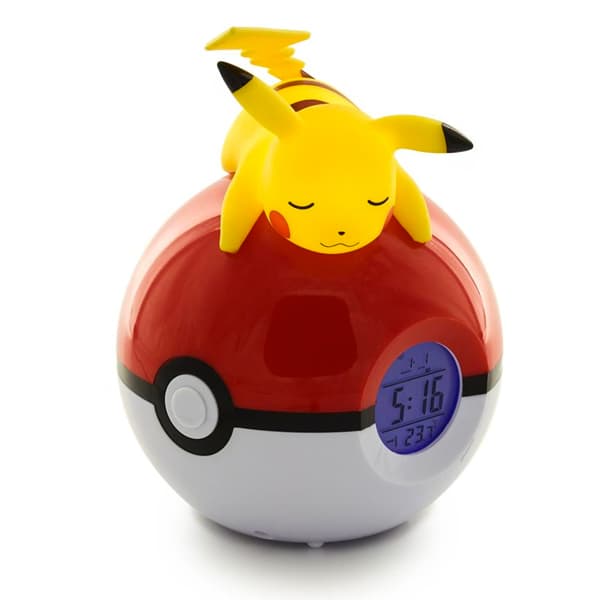 Pokémon Pikachu Radio Sveglia Radio FM Digitale con Luce Lampada Led d'Ambiente