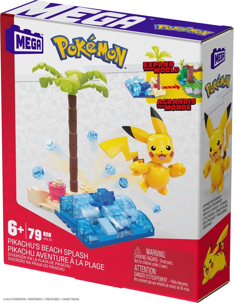 Pokémon Mega Construx Construction Set Pikachu's Beach Splash