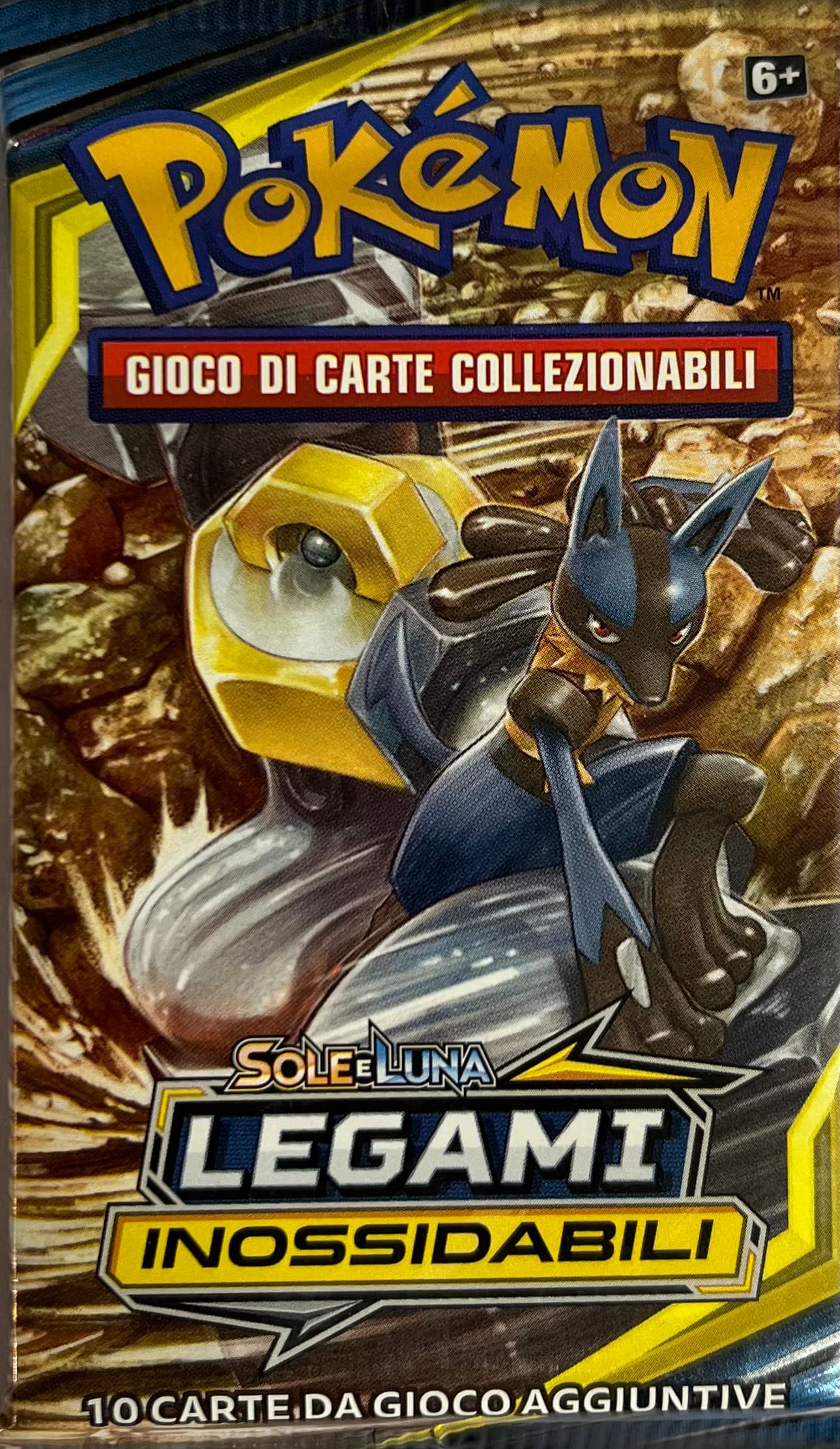 Pokémon Sole e Luna - Legami Inossidabili - Busta 10 Carte (Artwork Lucario)