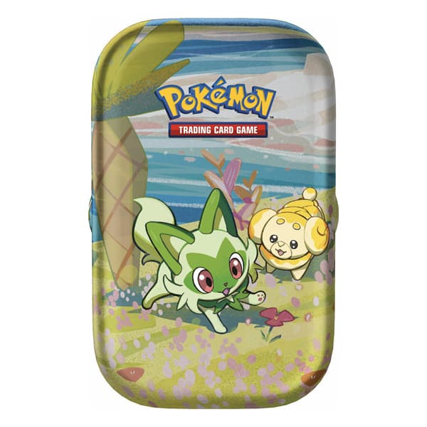 Pokémon Mini Tin da collezione Amici di Paldea Sprigatito e Fidough