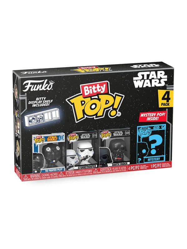 Star Wars - Darth Vader, The Fighter Pilot, Stormtrooper 2,5 cm - Bitty POP! #509 #510 #51 - Bitty